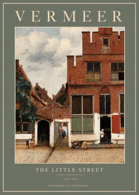 Vermeer The Little Street No2 - Plakát
