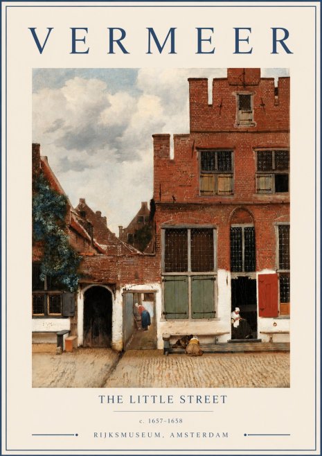 Vermeer The Little Street No3 - Plakát