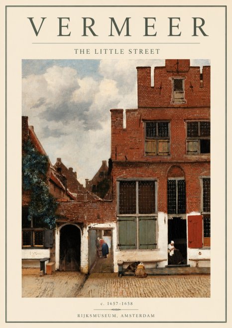 Vermeer The Little Street No4 - Plakát