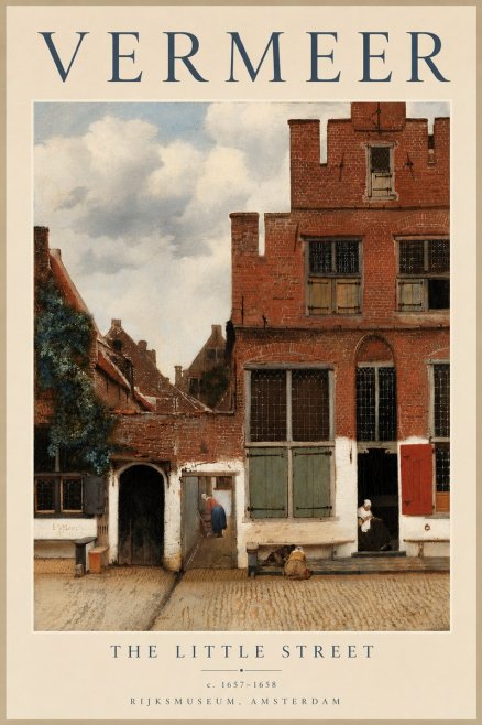 Vermeer The Little Street No5 - Plakát