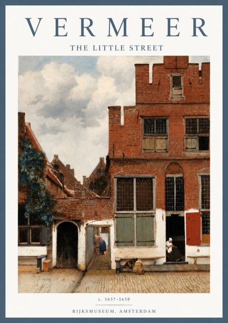 Vermeer The Little Street No6 - Plakát