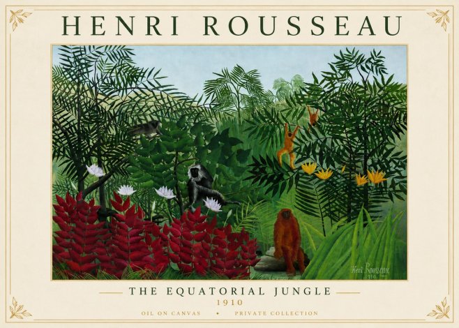 Rousseau The Equatorial Jungle II No5 - Plakát