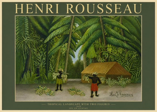 Rousseau Tropical Landscape with Two Figures No5 - Plakát