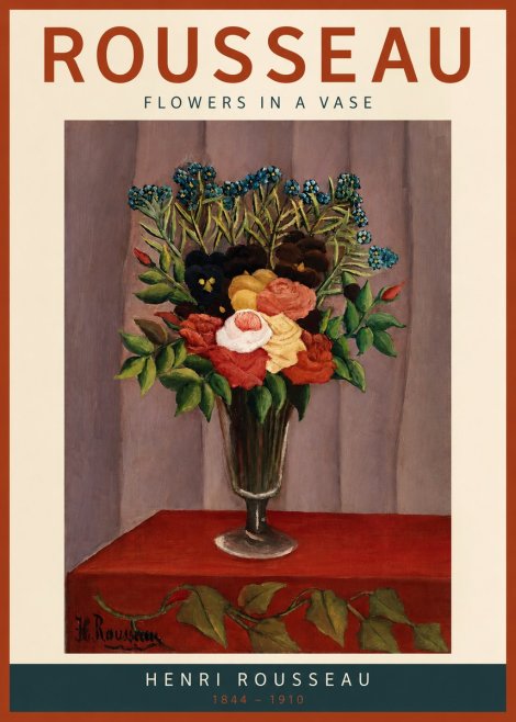 Rousseau Flowers in a Vase No3 - Plakát