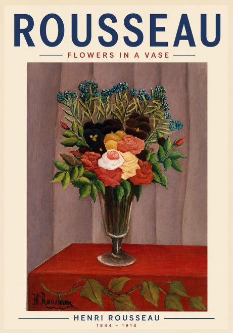 Rousseau Flowers in a Vase No5 - Plakát