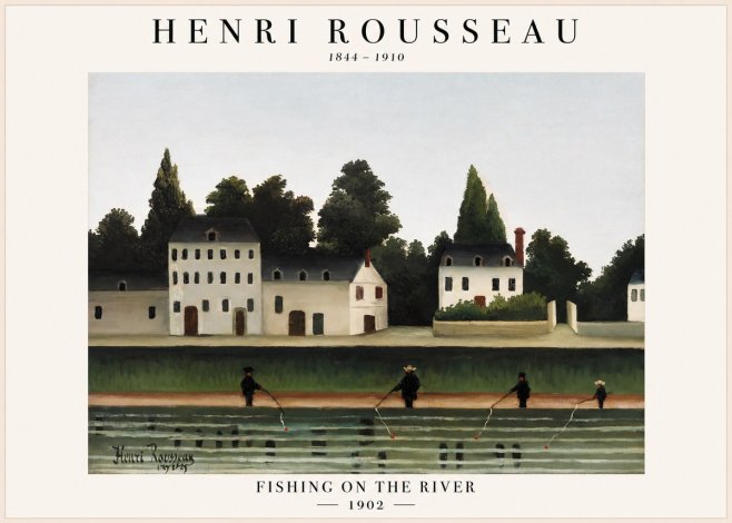 Rousseau Fishing on the River No1 - Plakát