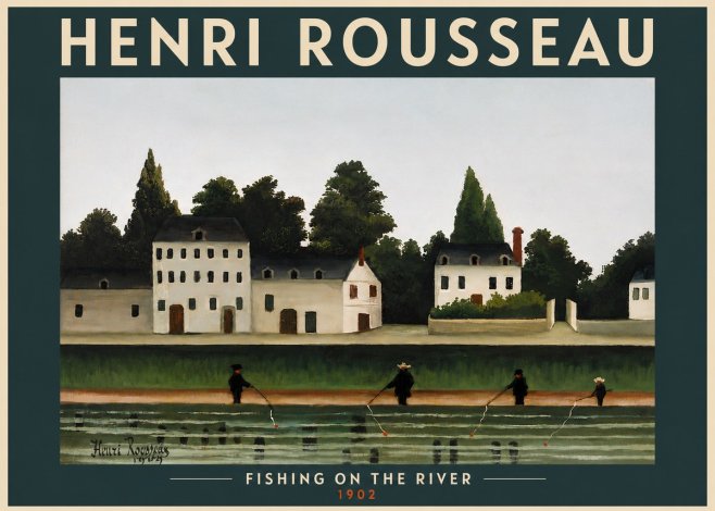 Rousseau Fishing on the River No5 - Plakát