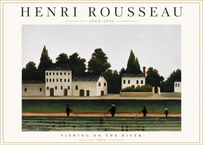 Rousseau Fishing on the River No6 - Plakát
