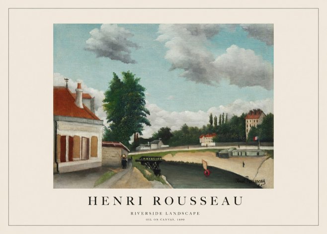 Rousseau Riverside Landscape No1 - Plakát