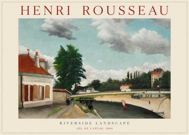 Rousseau Riverside Landscape No3 - Plakát