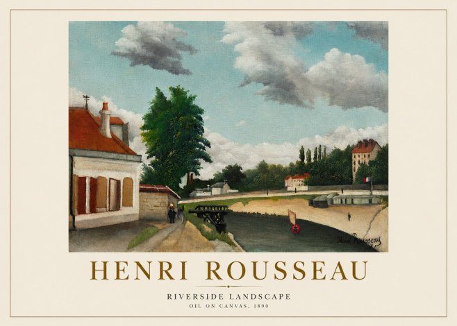 Rousseau Riverside Landscape No5 - Plakát