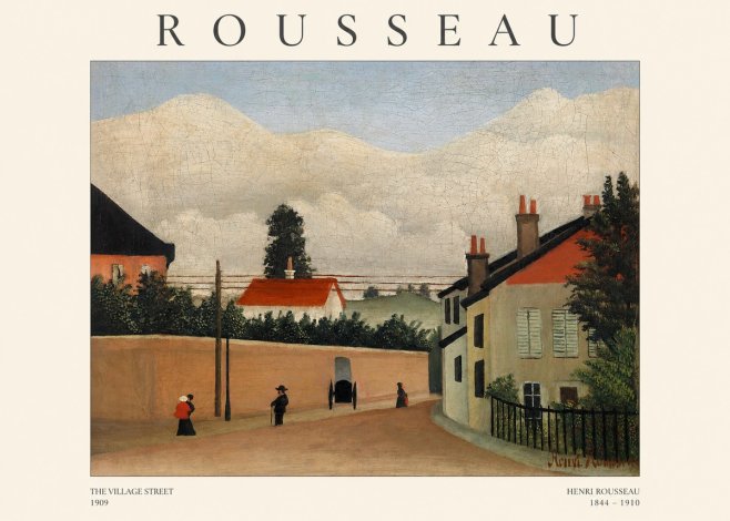 Rousseau The Village Street No1 - Plakát