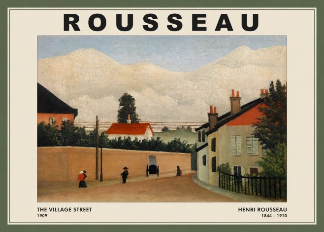 Rousseau The Village Street No2 - Plakát