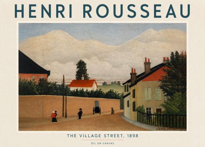 Rousseau The Village Street No3 - Plakát