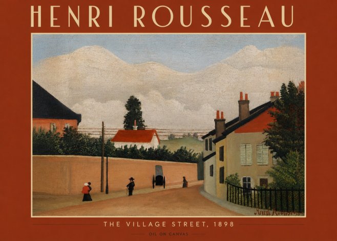 Rousseau The Village Street No4 - Plakát