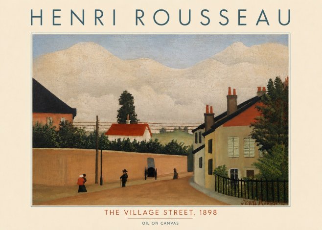 Rousseau The Village Street No5 - Plakát
