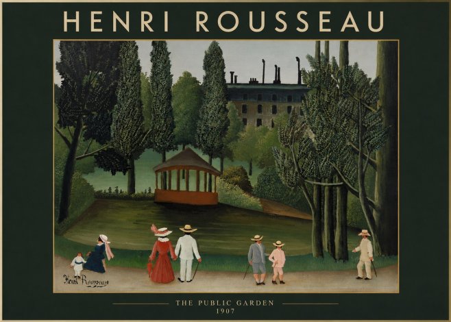 Rousseau The Public Garden No2 - Plakát