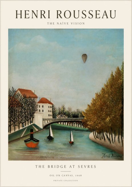 Rousseau The Bridge at Sevres No1 - Plakát