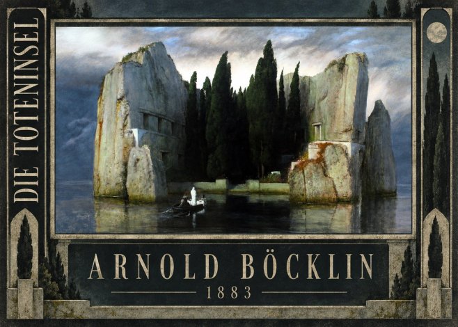 Arnold Böcklin Die Toteninsel I No2 - Plakát