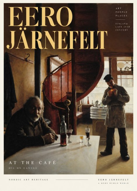 Eero Järnefelt Interior with Two Men No5 - Plakát