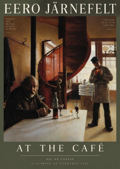 Eero Järnefelt Interior with Two Men No6 - Plakát