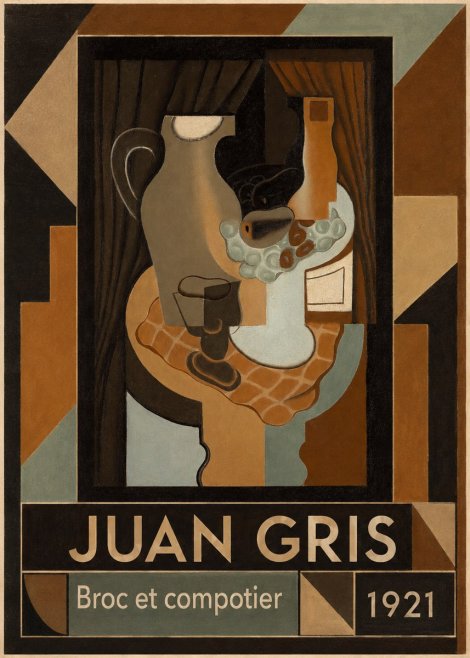 Juan Gris Broc Et Compotier No1 - Plakát