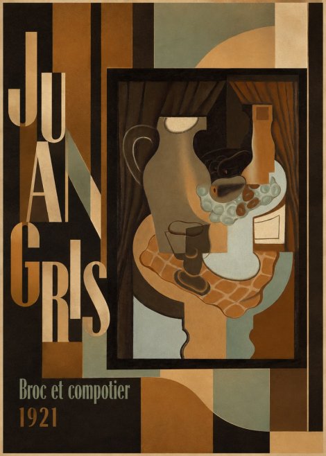 Juan Gris Broc Et Compotier No5 - Plakát