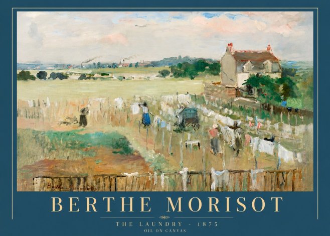 Berthe Morisot The Laundry - 1875 No5 - Plakát