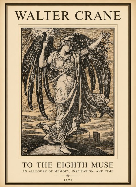 Walter Crane To the Eighth Muse No1 - Plakát