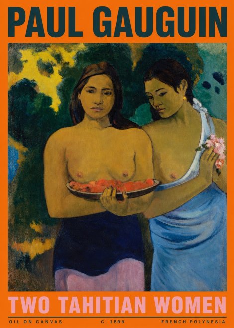 Paul Gauguin Two Tahitian Women I No3 - Plakát