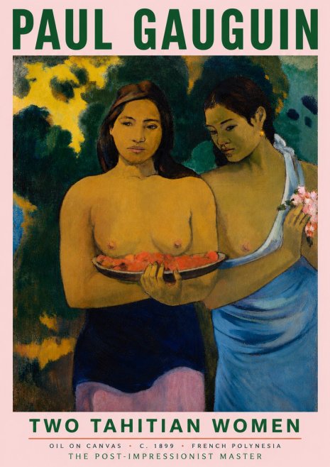 Paul Gauguin Two Tahitian Women I No5 - Plakát