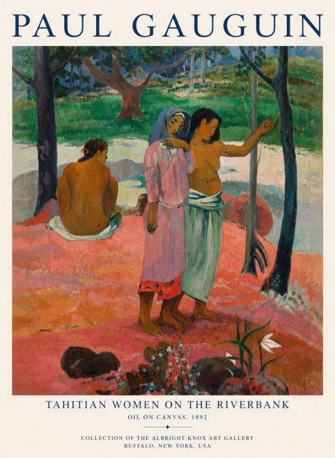 Paul Gauguin Tahitian Women on the Riverbank No1 - Plakát