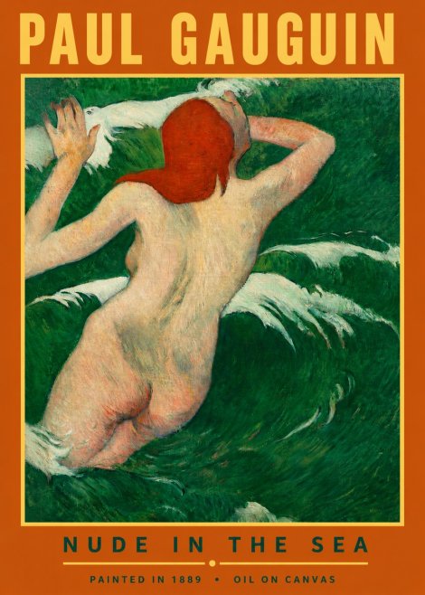 Paul Gauguin Nude in the Sea No3 - Plakát