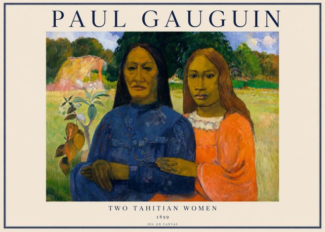 Paul Gauguin Two Tahitian Women II No1 - Plakát