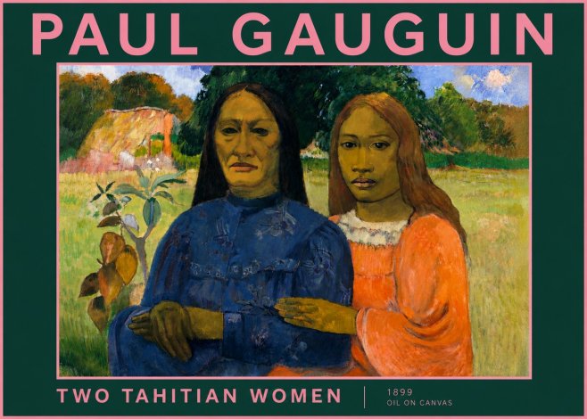 Paul Gauguin Two Tahitian Women II No3 - Plakát