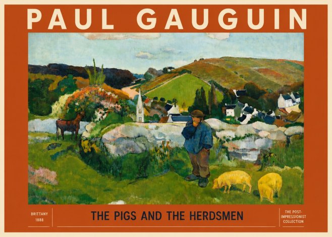 Paul Gauguin The Pigs and the Herdsmen No5 - Plakát