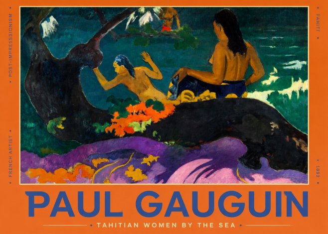 Paul Gauguin Tahitian Women by the Sea No2 - Plakát