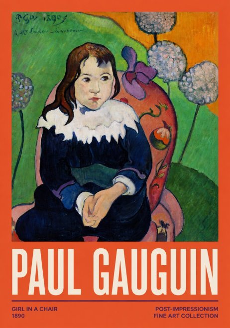 Paul Gauguin Girl in a Chair No2 - Plakát