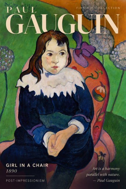 Paul Gauguin Girl in a Chair No4 - Plakát