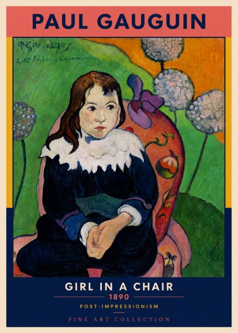 Paul Gauguin Girl in a Chair No6 - Plakát