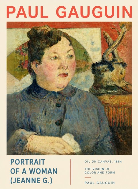 Paul Gauguin Portrait of a Woman (Jeanne G.) No3 - Plakát