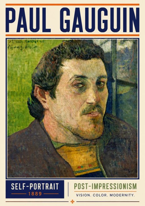 Paul Gauguin Self-portrait (1889) No6 - Plakát