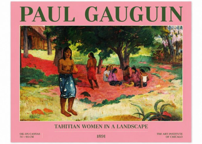 Paul Gauguin Tahitian Women on the Road No4 - Plakát