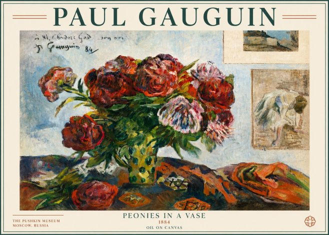 Paul Gauguin Peonies in a Vase No3 - Plakát