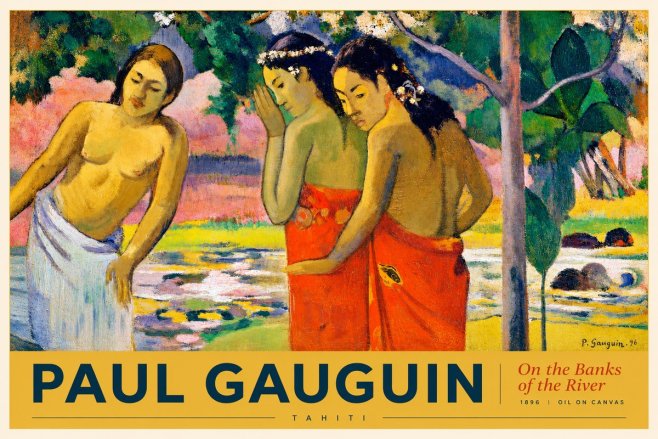 Paul Gauguin On the Banks of the River, 1896 No2 - Plakát