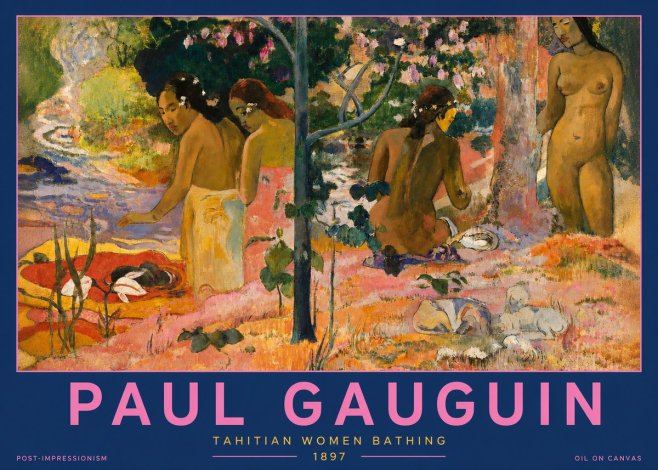 Paul Gauguin Tahitian Women Bathing No2 - Plakát