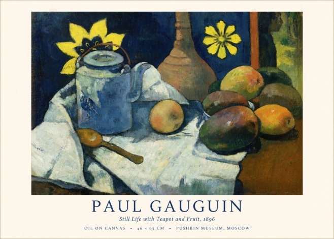 Paul Gauguin Still Life with Teapot and Fruit, 1896 No1 - Plakát