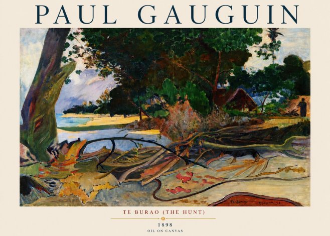 Paul Gauguin Te Burao (the Hunt) No3 - Plakát