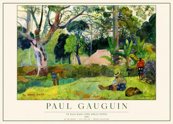 Paul Gauguin Te Ra'ai Rahi (the Great Pond) No1 - Plakát