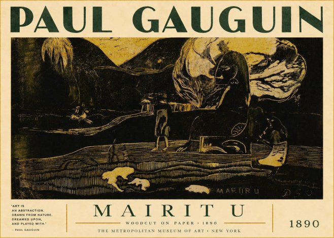 Paul Gauguin Mairit U No4 - Plakát